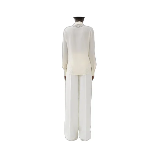 Guipure Detailed Long-Sleeved Blouse