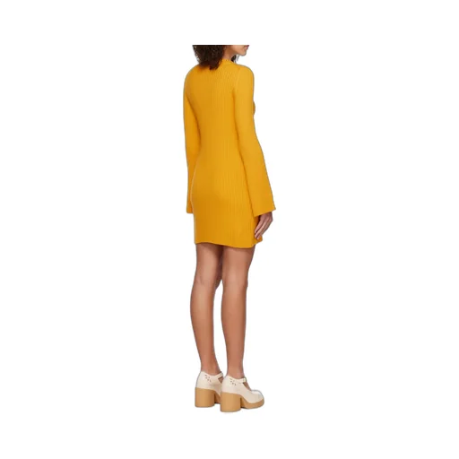 Flared Long-Sleeved Dress