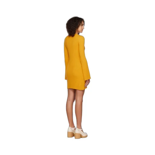Flared Long-Sleeved Dress