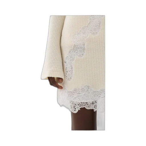 Lace Detailed Flared Mini Skirt