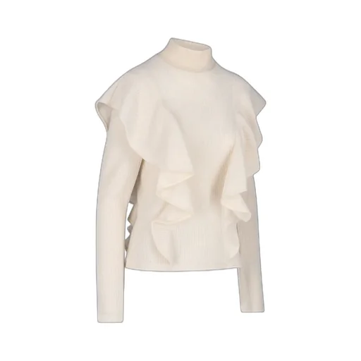 Ruffled High-Neck Jumper