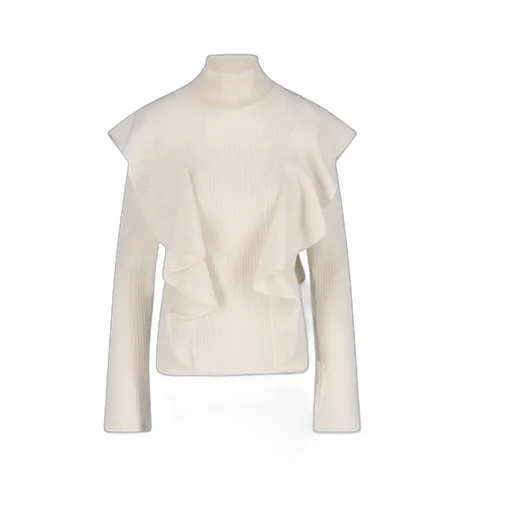 Ruffled High-Neck Jumper