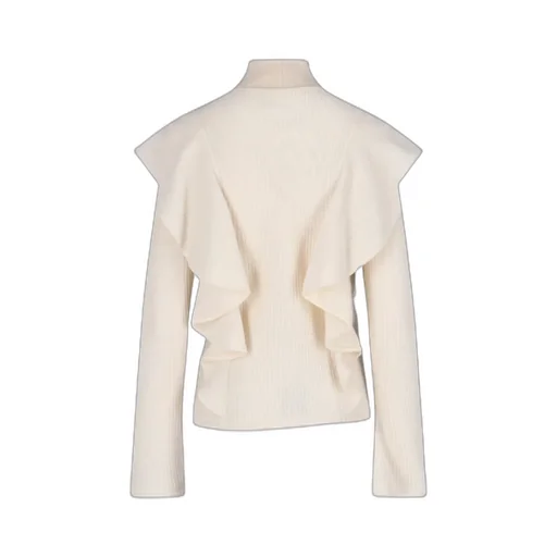 Ruffled High-Neck Jumper