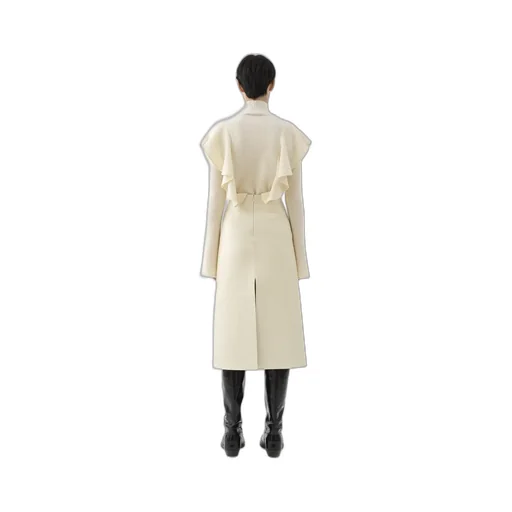 Ruffled High-Neck Jumper