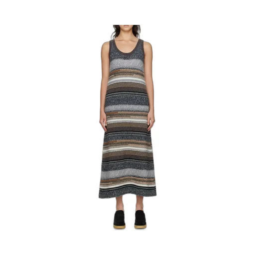 Striped Knitted Maxi Dress