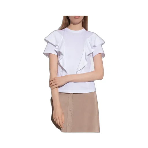 Ruffled Cotton T-Shirt