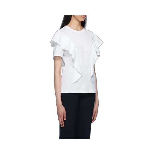Ruffled Cotton T-Shirt