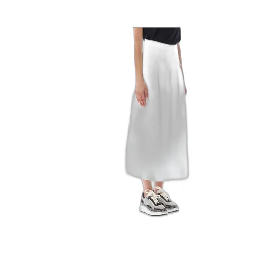 High-Waist Linen Long Skirt