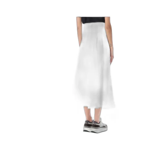 High-Waist Linen Long Skirt