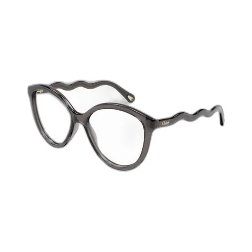 Wave-Arm Round-Frame Glasses