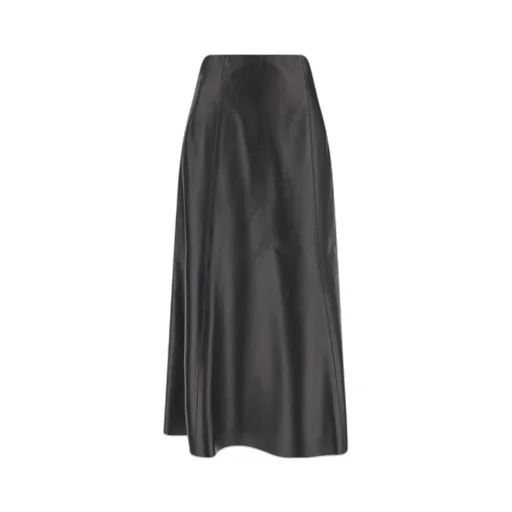 Logo Leather Skirt