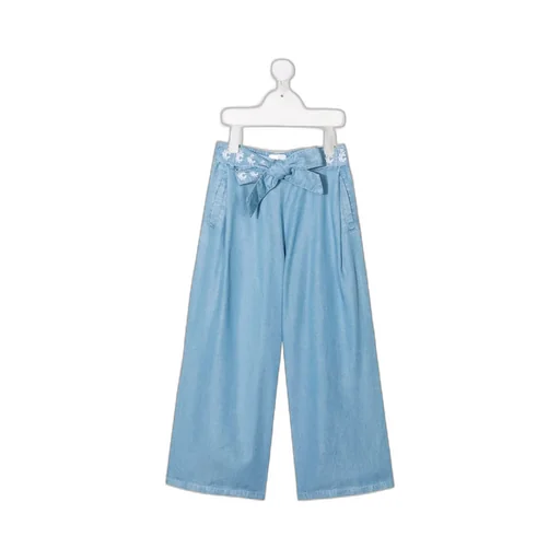 Wide-Leg Tencel™ Chambray Trousers