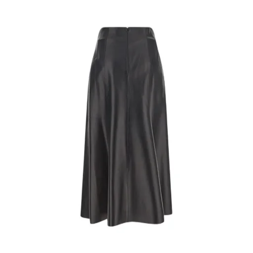 Logo Leather Skirt
