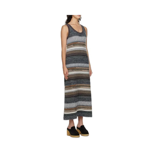 Striped Knitted Maxi Dress