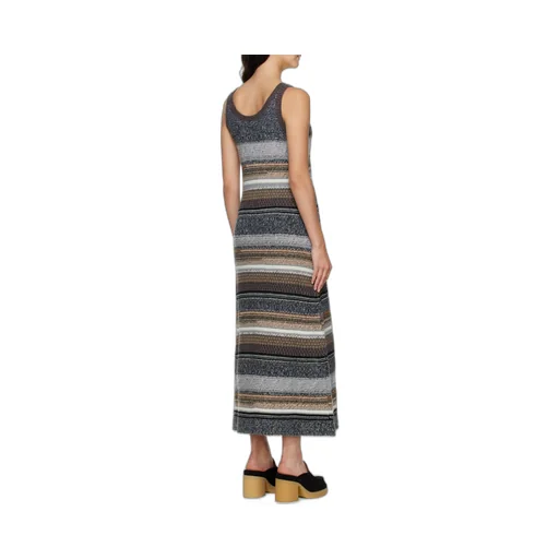 Striped Knitted Maxi Dress