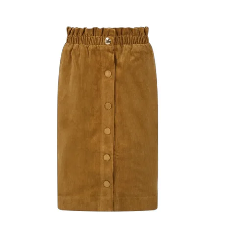 High-Waisted Corduroy Skirt