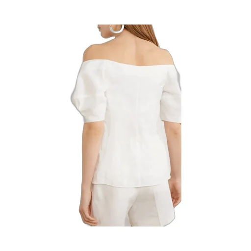 Off-Shoulder Bustier Linen Top