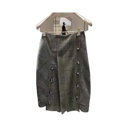 Checked Pleated Skirt