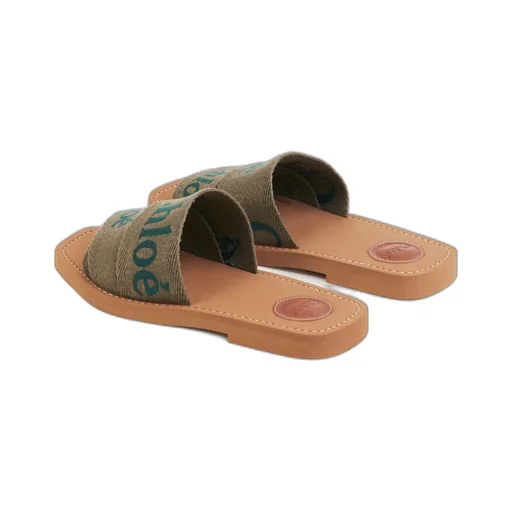 Woody Logo Embroidered Sandals