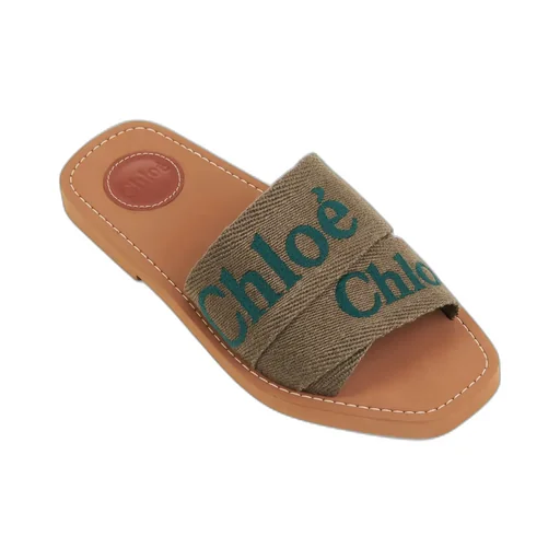 Woody Logo Embroidered Sandals