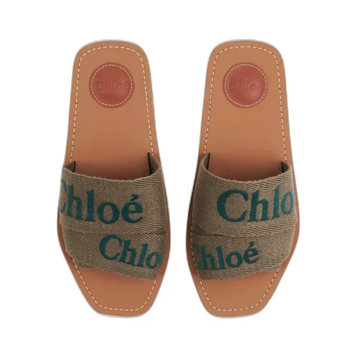 Woody Logo Embroidered Sandals