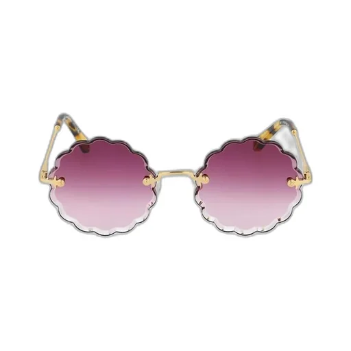 Round Scalloped Frame Sunglasses