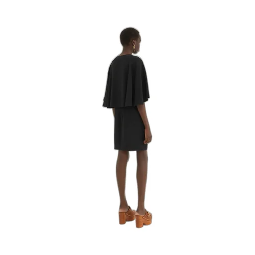 Cape Sleeves Mini Dress