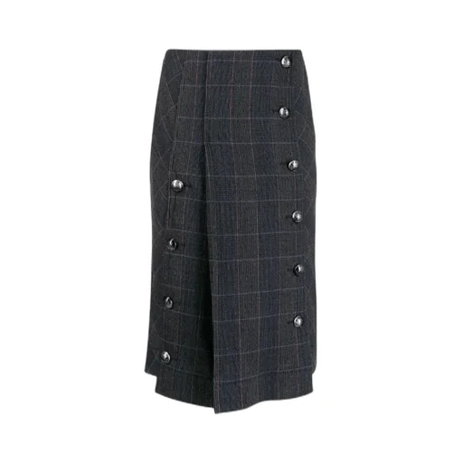 Checked Pleated Skirt