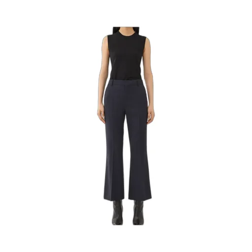 Cropped Bootcut Trousers