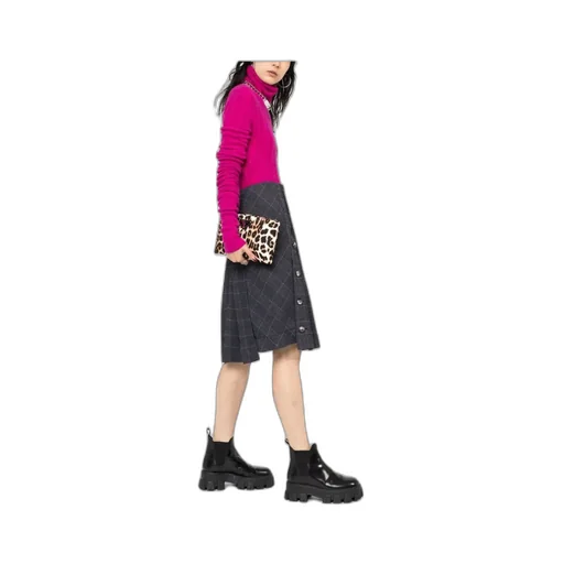 Checked Pleated Skirt