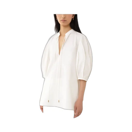 Tie-Detailed Tunic Shirt