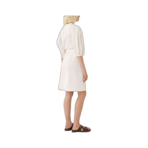 Belted Mid-Sleeved Midi Dress