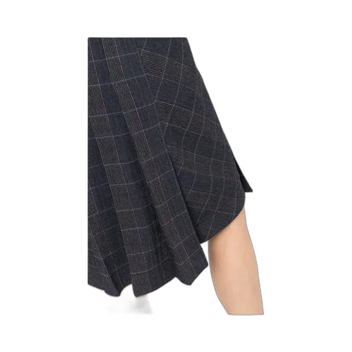Checked Pleated Skirt