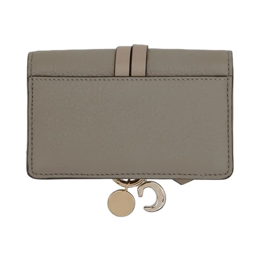 Logo-Charm Foldover Top Wallet