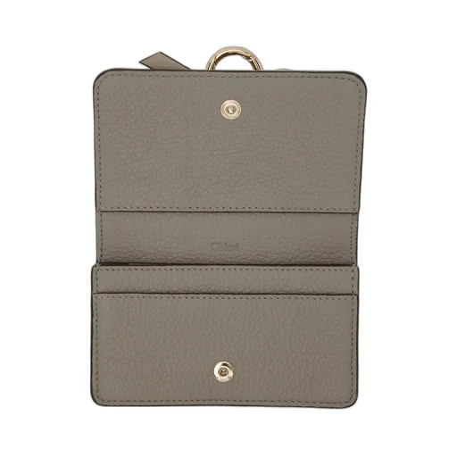 Logo-Charm Foldover Top Wallet