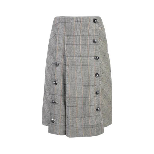 Checked Pleated Skirt
