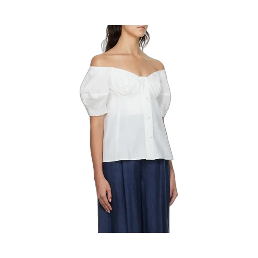 Off-Shoulder Bustier Linen Top