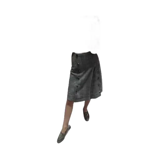 Checked Pleated Skirt