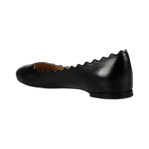 Scallop-Edge Ballerina Flats