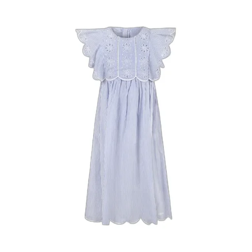 Flutter Sleeved Striped Dress