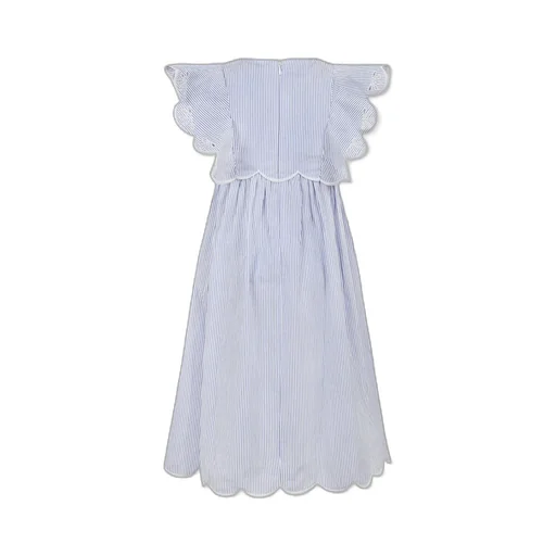 Flutter Sleeved Striped Dress