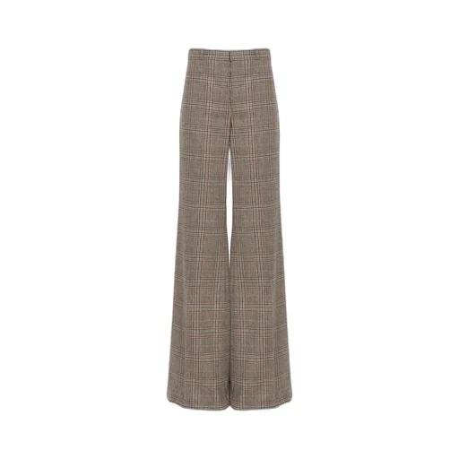 Plaid Wool Bell Bottoms