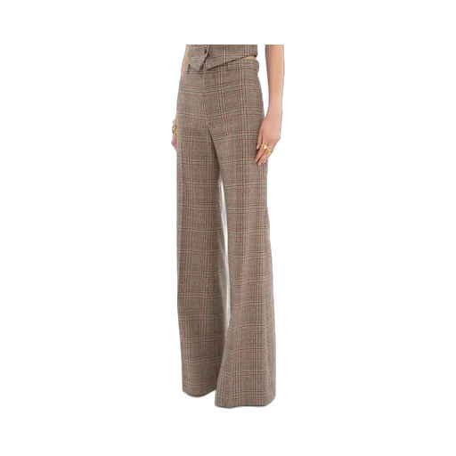 Plaid Wool Bell Bottoms