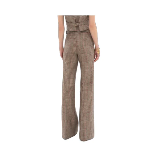Plaid Wool Bell Bottoms