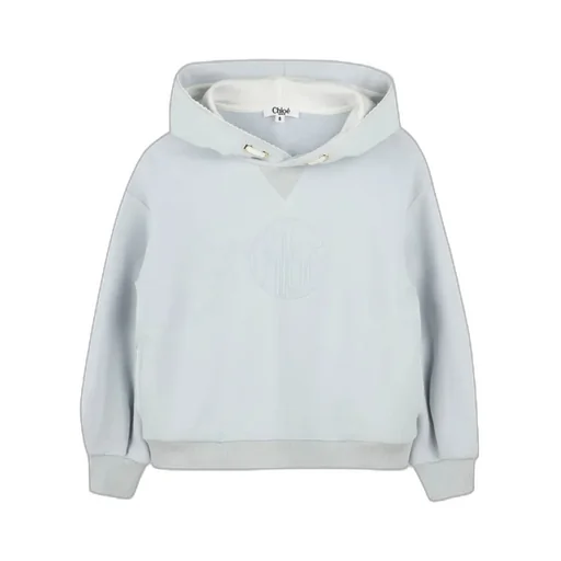 Logo Embroidered Long Sleeved Hoodie