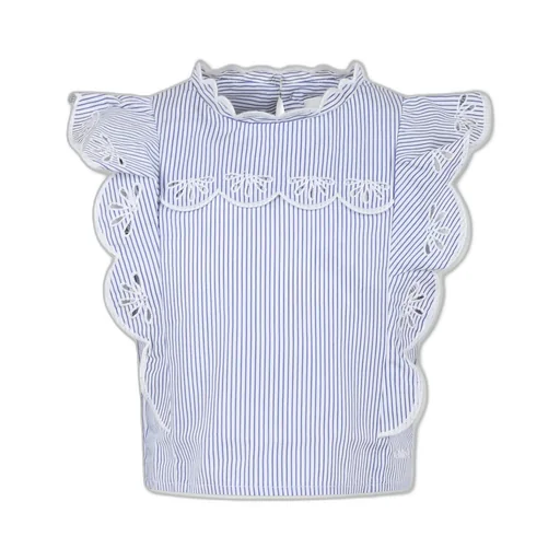 Ruffled Striped Blouse