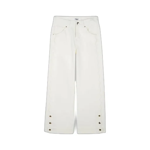 Scalloped Hem Jeans