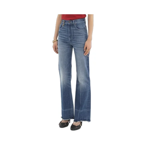 High-Waisted Bootcut Jeans