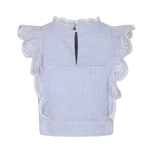 Ruffled Striped Blouse
