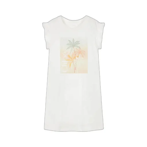 Palm Printed Ruffled T-Shirt